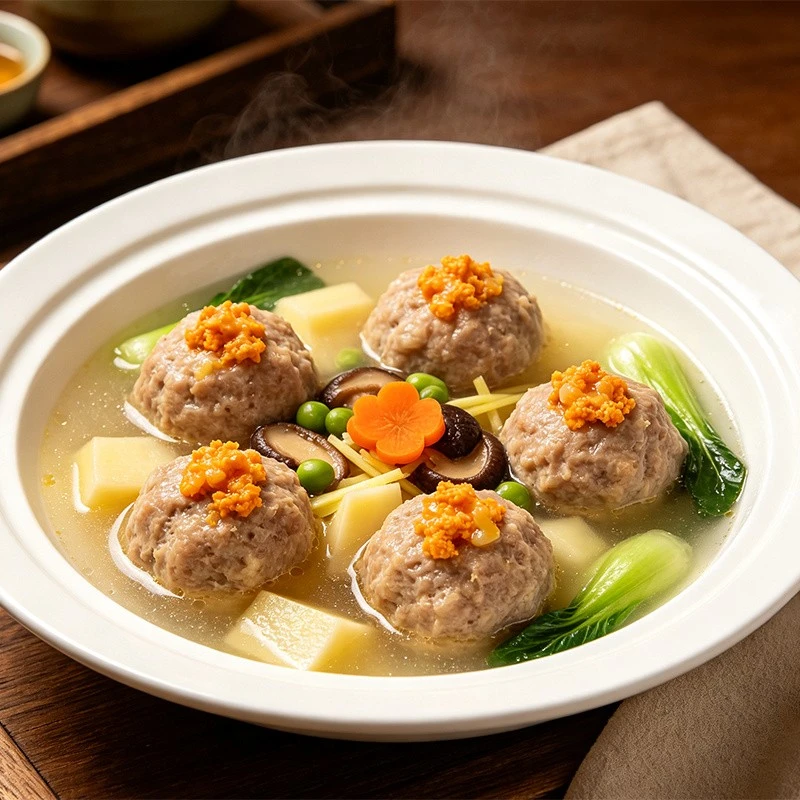 Frozen Crab Roe Pork Meatballs suppliers