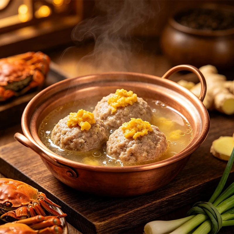 Pre-made Chinese Lion's Head Meatballs factory