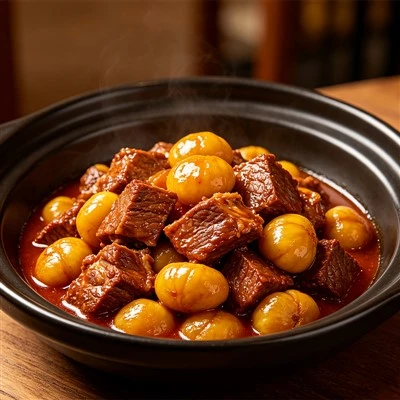 Braised Beef with Chestnuts