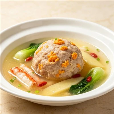 Frozen Crab Roe Pork Meatballs