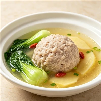 Frozen Pork Meatballs with Green Vegetables