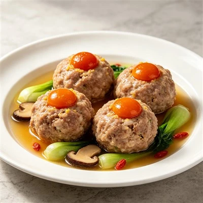 Salted Egg Yolk Meatballs
