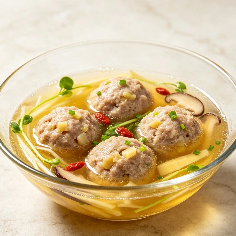 Winter Bamboo Shoot And Pork Meatballs high quality